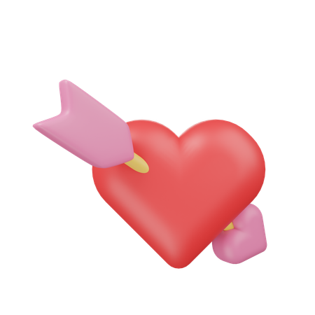 Coeur avec flèche  3D Icon