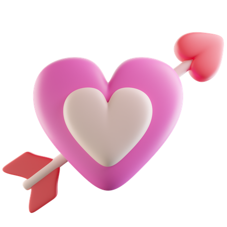 Coeur avec flèche  3D Icon