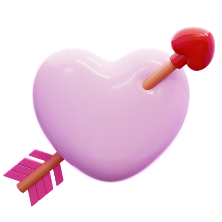 Coeur avec flèche  3D Icon