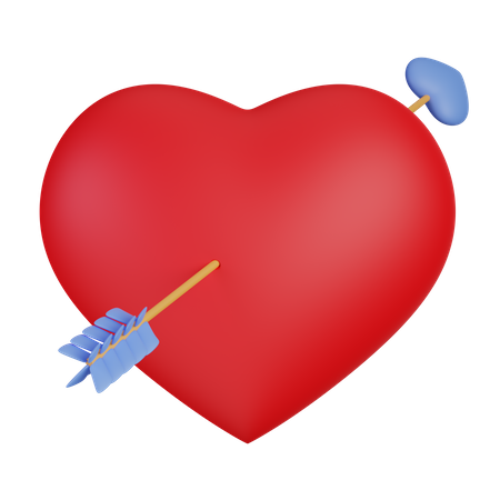 Coeur avec flèche  3D Icon