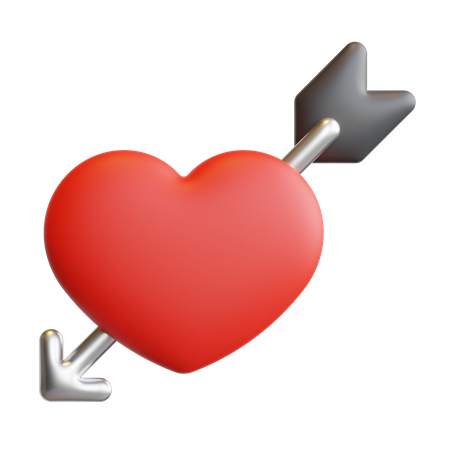 Coeur avec flèche  3D Icon