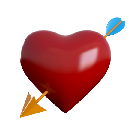 Coeur avec flèche  3D Icon