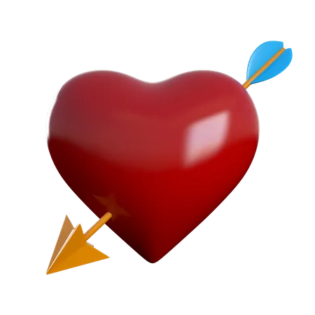 Coeur avec flèche  3D Icon