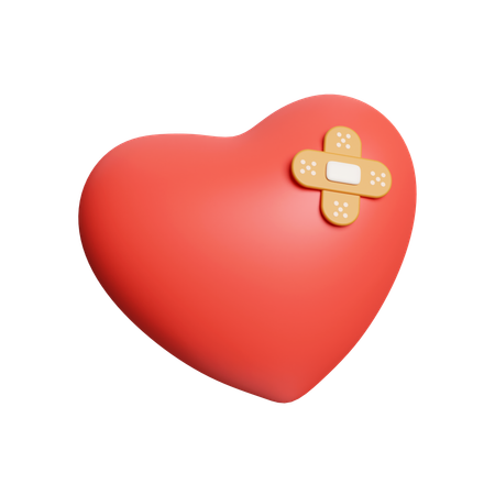 Coeur avec un bandage  3D Icon