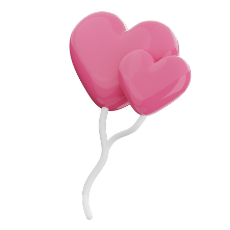 Ballon coeur  3D Icon