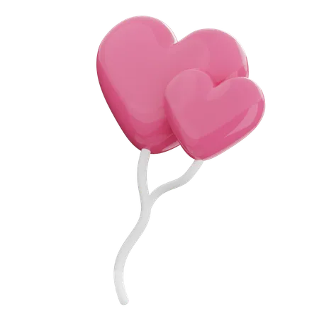 Ballon coeur  3D Icon