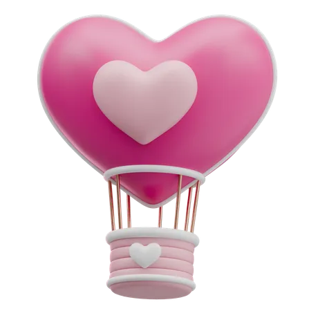 Ballon à air coeur  3D Icon