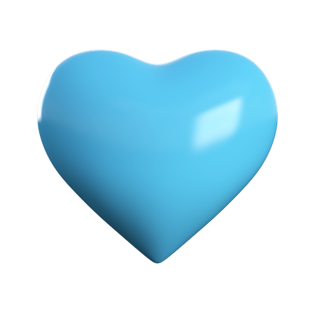 Coeur bleu  3D Icon