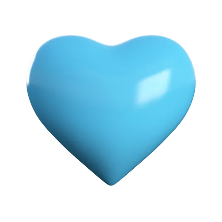 Coeur bleu  3D Icon