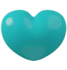 coeur bleu clair