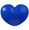 coeur bleu foncé