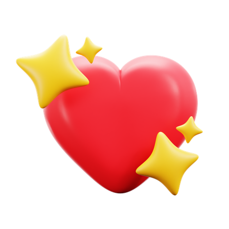 Coeur scintillant  3D Icon