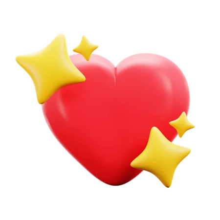 Coeur scintillant  3D Icon