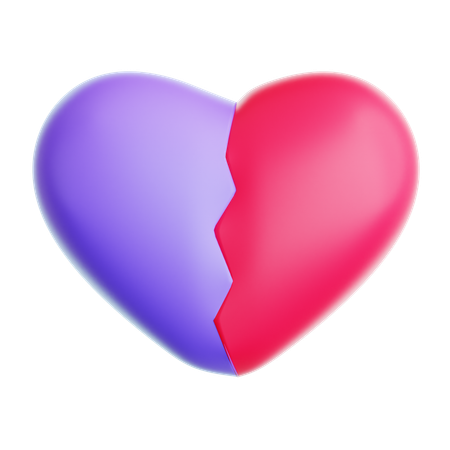 Coeur brisé  3D Icon