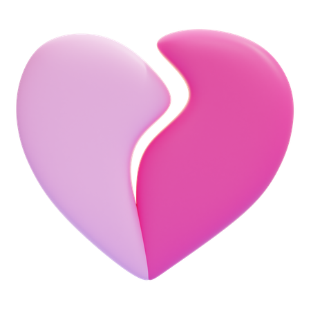 Coeur brisé  3D Icon