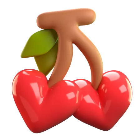 Coeur Cerise  3D Icon