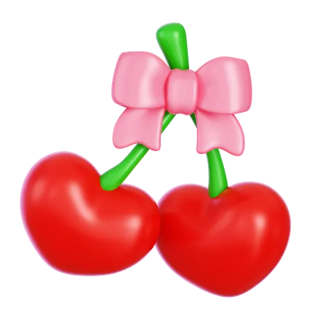 Coeur Cerise  3D Icon