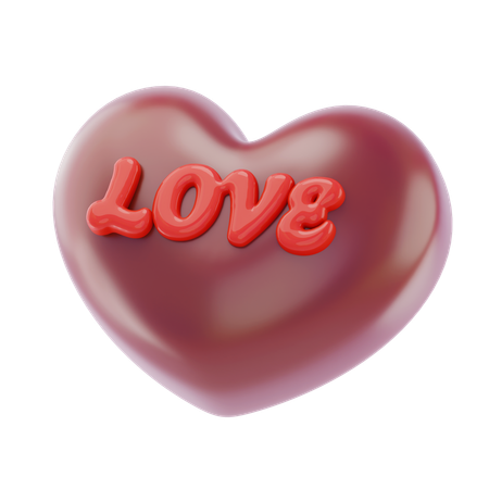 Chocolat coeur  3D Icon