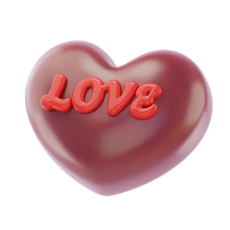 Chocolat coeur  3D Icon