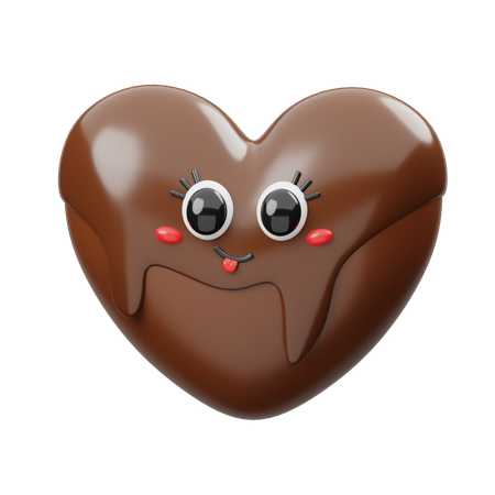 Coeur en chocolat  3D Icon