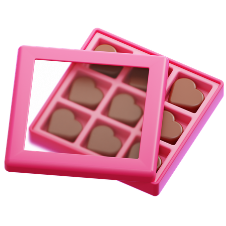 Paquet de chocolat coeur  3D Icon