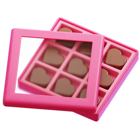 Paquet de chocolat coeur  3D Icon