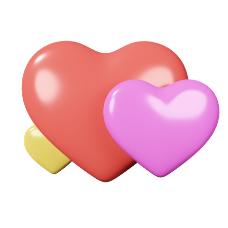 Coeur coloré  3D Icon