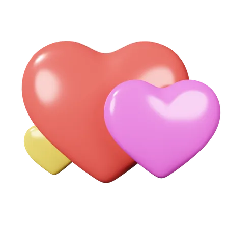 Coeur coloré  3D Icon