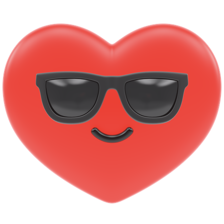 Coeur cool  3D Icon