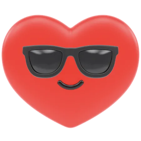 Coeur cool  3D Icon