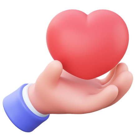 Coeur en main  3D Icon