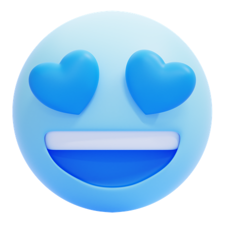 Emoji coeur dans les yeux  3D Icon