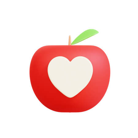 Coeur de pomme  3D Icon