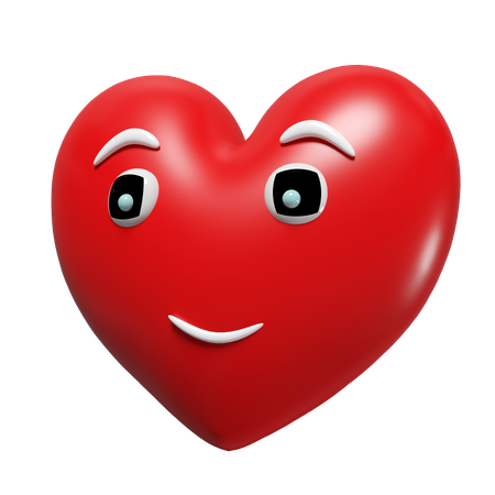 Emoji coeur  3D Illustration