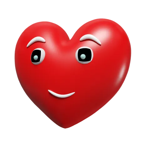 Emoji coeur  3D Illustration