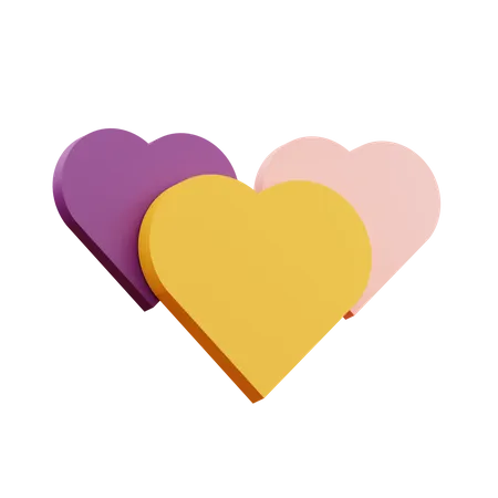 Emoji coeur  3D Illustration