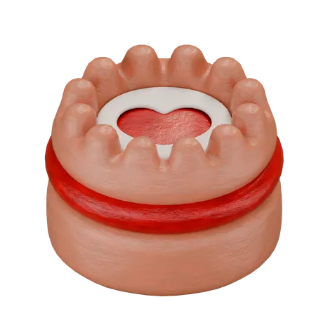 Éponge en forme de coeur  3D Icon