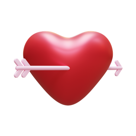 Coeur et flèche  3D Icon