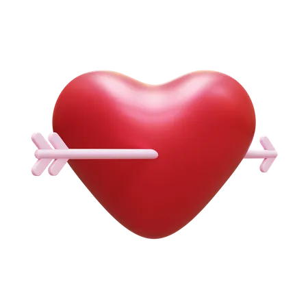 Coeur et flèche  3D Icon