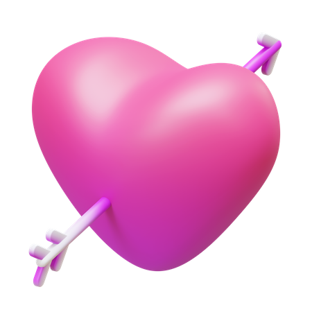 Coeur et flèche  3D Icon