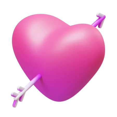 Coeur et flèche  3D Icon