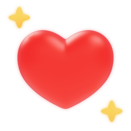 Coeur scintillant  3D Icon