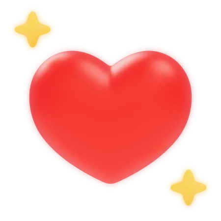Coeur scintillant  3D Icon