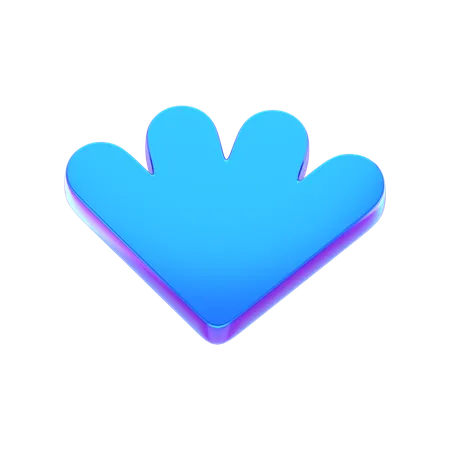 Forme abstraite de coeur  3D Icon