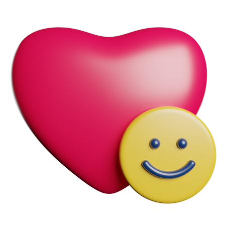 Coeur heureux  3D Icon