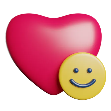 Coeur heureux  3D Icon