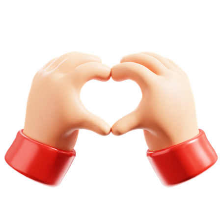 Mains de coeur  3D Icon