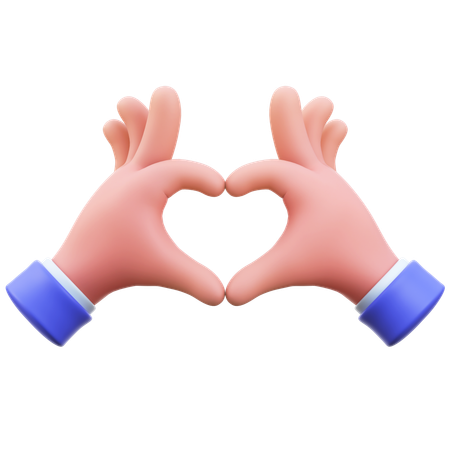 Geste des mains du coeur  3D Icon