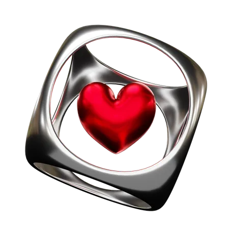 Coeur en métal  3D Icon