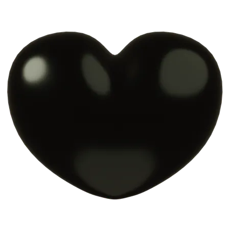 Coeur noir  3D Icon